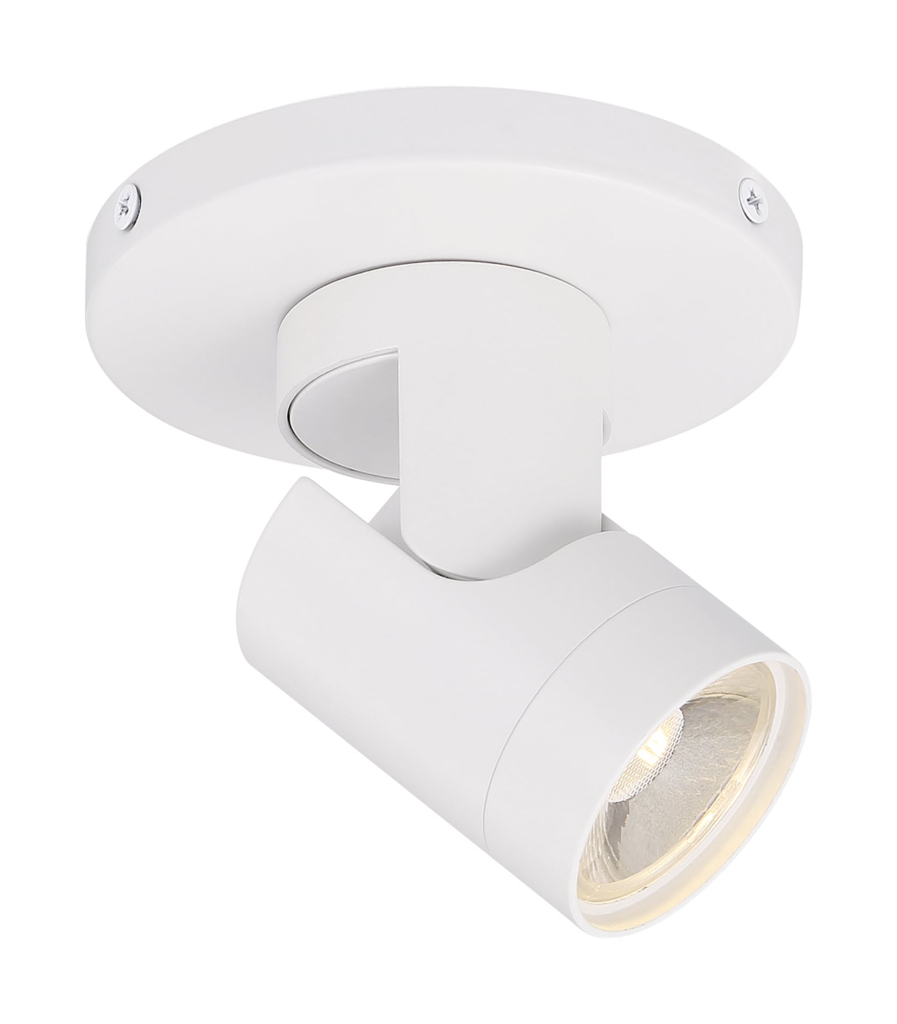 12 Watt LED White Barrel Monopoint Spotlight Fixture - 3000K 36 Degree Beam Angle
