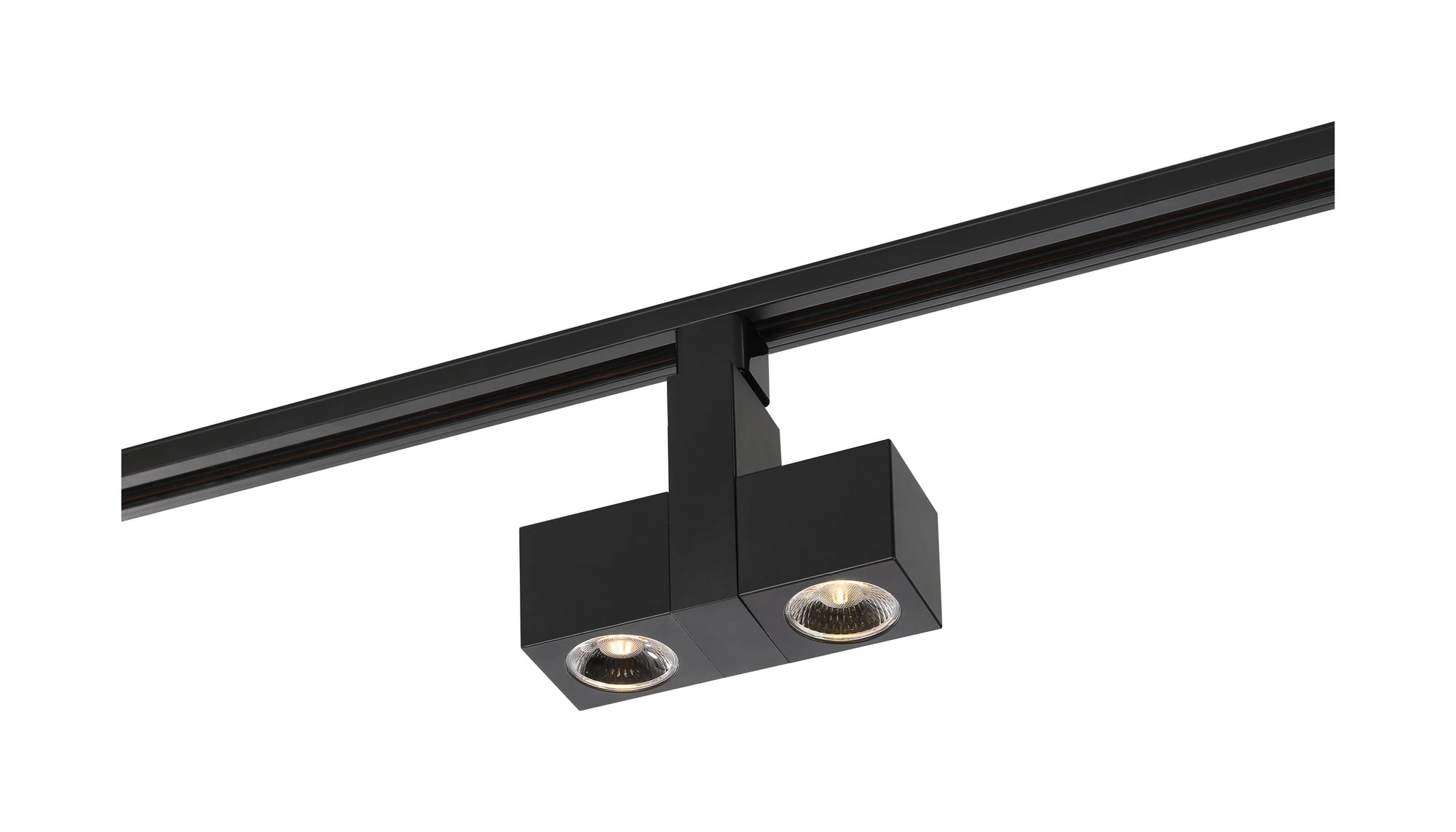 LED 24 Watt Track Head - Dual Square Black - 24 Degree Beam Angle