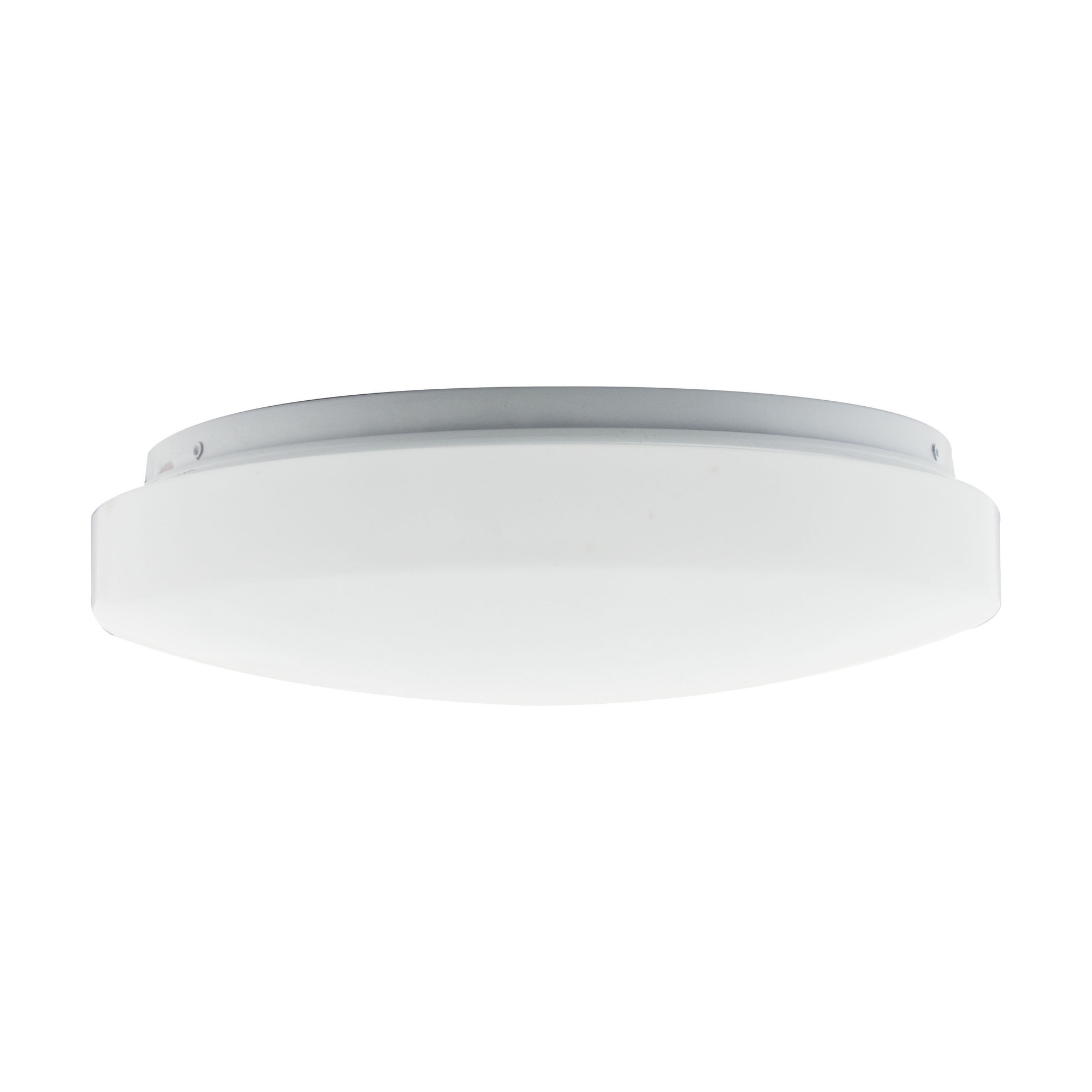 11 Inch Acrylic Round Flush Mounted LED Light Fixture - CCT Selectable - White Finish - 120 Volts
