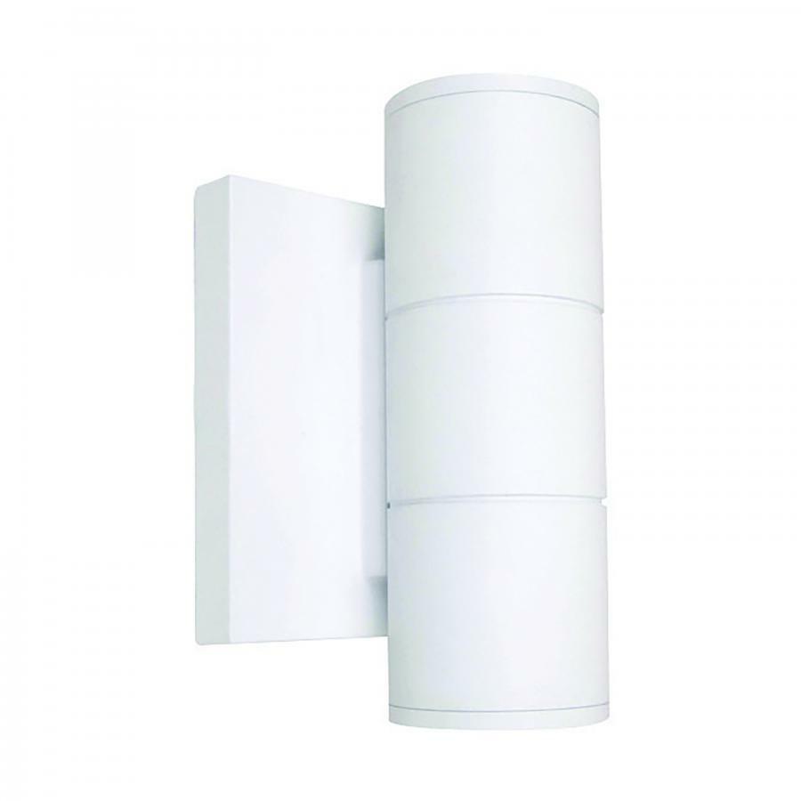 2 Light LED Small Up and Down Sconce Fixture - White Finish 10W 120/277V