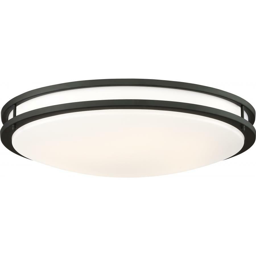 Glamour LED 24 In. Flush Mount Fixture Black Finish