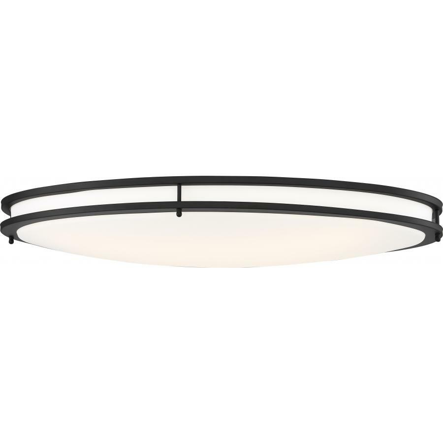 Glamour LED 32 In. Flush Mount Fixture Oval Shape Black Finish Crescent Electric Supply Company