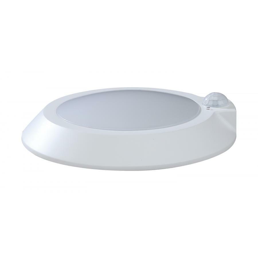 7 in. LED Disk Light - Fixture with Occupancy Sensor - White Finish - 3000K