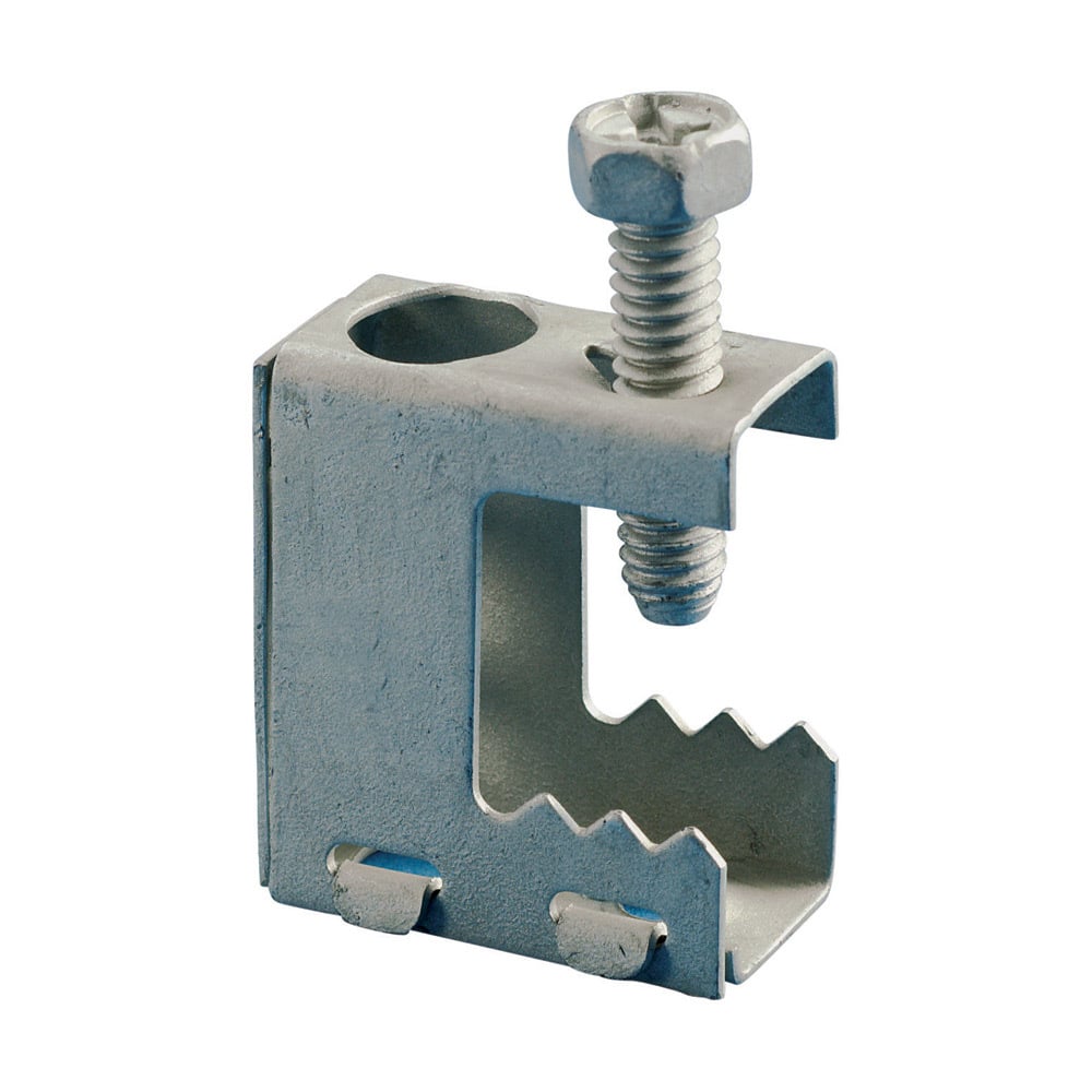 Beam Clamp, 1/4" Rod 1, #10 Rod 2, 1/2" Max Flange