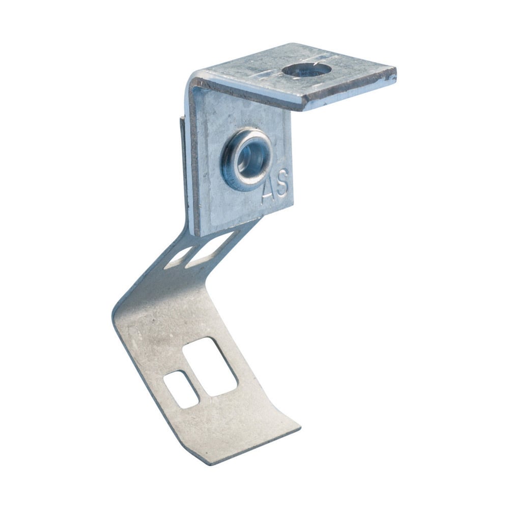 708AB Push Install Rod/Wire Hanger With Angle Bracket, 160 lb Static Load, Spring Steel/Steel, Caddy Armor/Pre-Galvanized