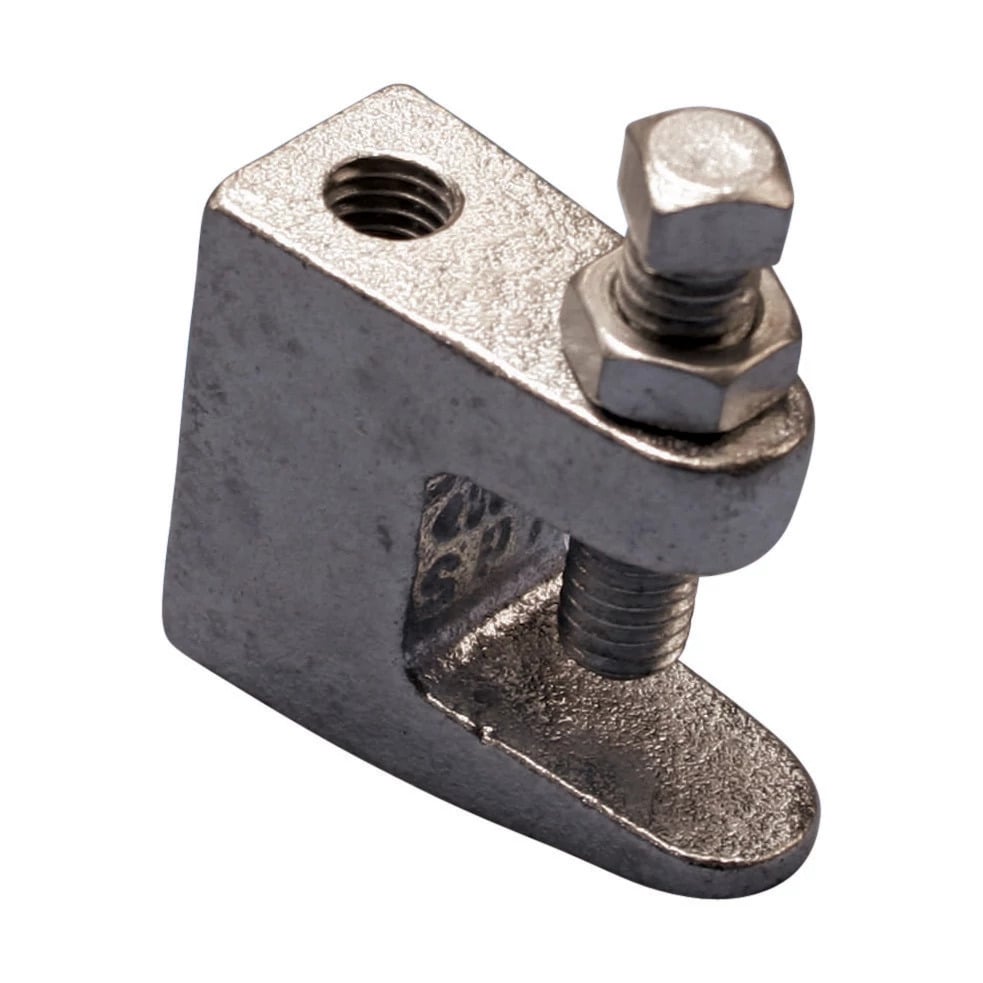 Universal Beam Clamp, Plain, 3/8" Rod, 3/4" Max Flange