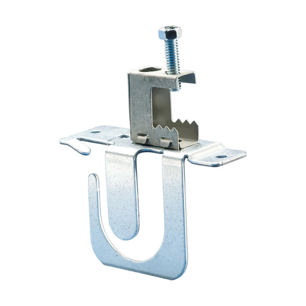 MC/AC Cable Support Bracket with Spring Steel Beam Clamp, 10-3 to 8-3 MC/AC, 7 Cable, 1/8"1/2" Flange