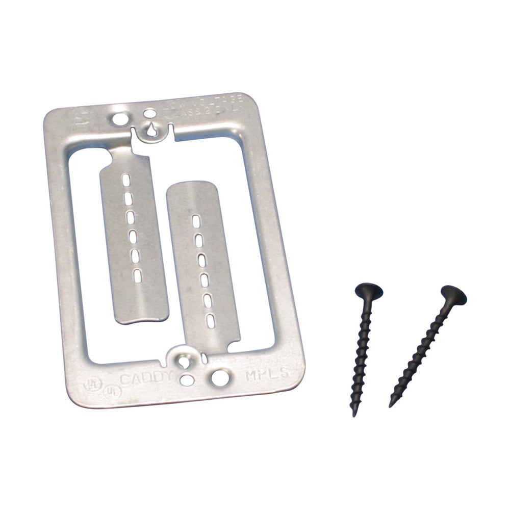 Low-voltage mounting plate with screws, 1 gang