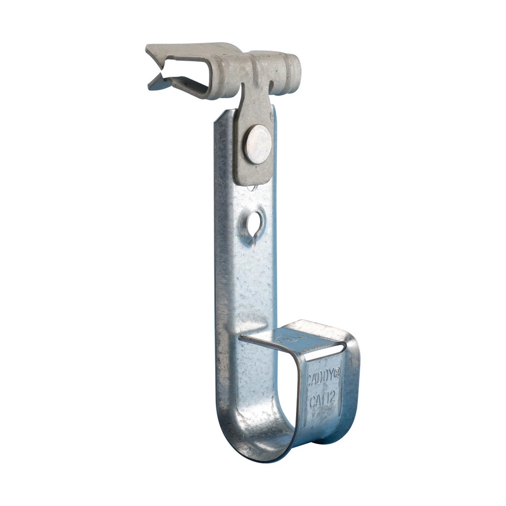nVent CADDY Cablecat J-Hook with Hammer-On Flange Clip, Steel, Spring Steel, 3/4" dia, 5/16"1/2" Flange