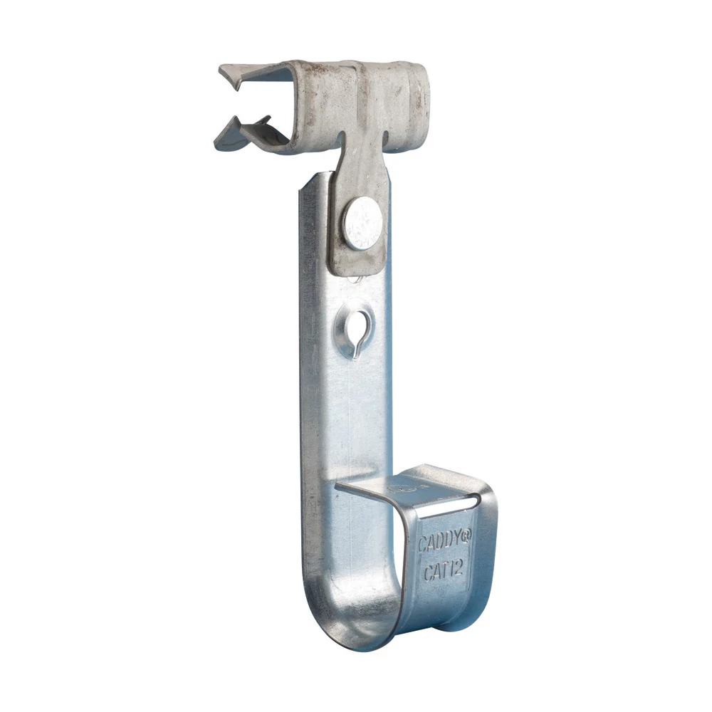 nVent CADDY Cablecat J-Hook with Hammer-On Flange Clip, Steel, Spring Steel, 3/4" dia, 9/16"3/4" Flange