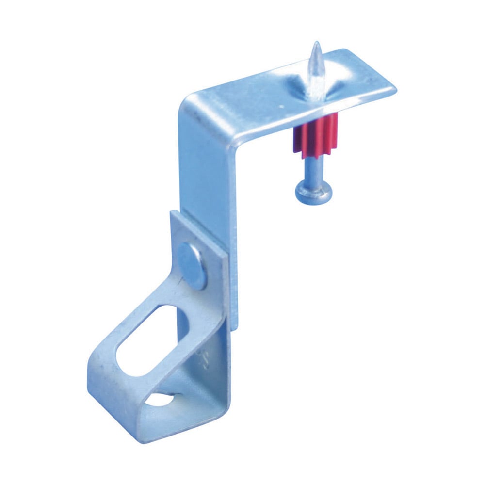 Thread Install Rod Hanger with Shot-Fire Bracket, Steel, Spring Steel, EG, CADDY ARMOUR, 3/8" Rod, 2.35" x 2.31"