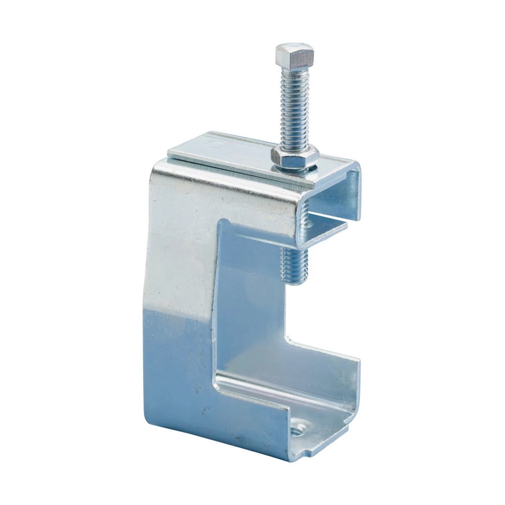 Strut and Rod Beam Clamp, 3/8" Rod, 2" Max Flange
