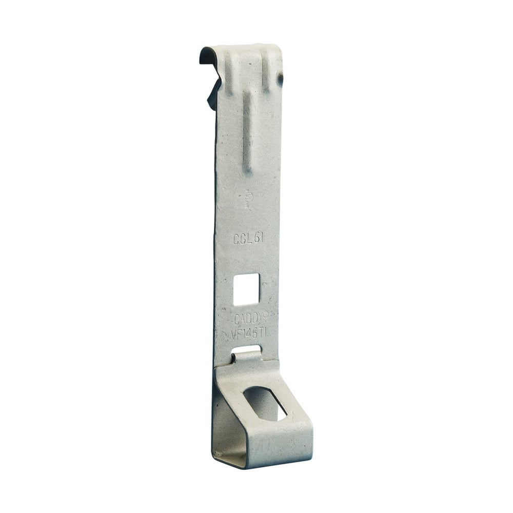 VF-Ti/T Rod to C-Purlin Clip, Spring Steel, 3/8" Hole, Threaded, 1/16"?1/4" Flange