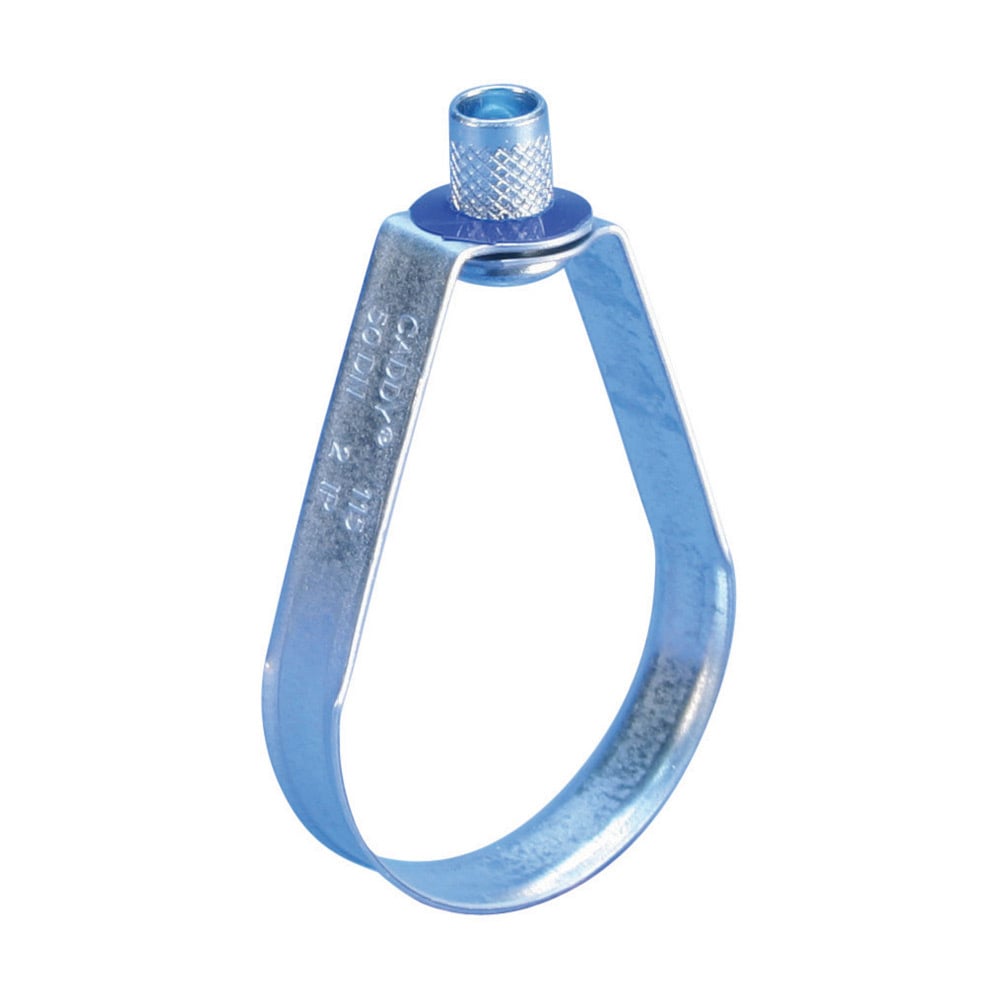 1150125EG Standard Duty Swivel Loop Hanger, 1-1/4 in Pipe, 3/8 in Rod, 300 lb Load, Steel, Pre-Galvanized