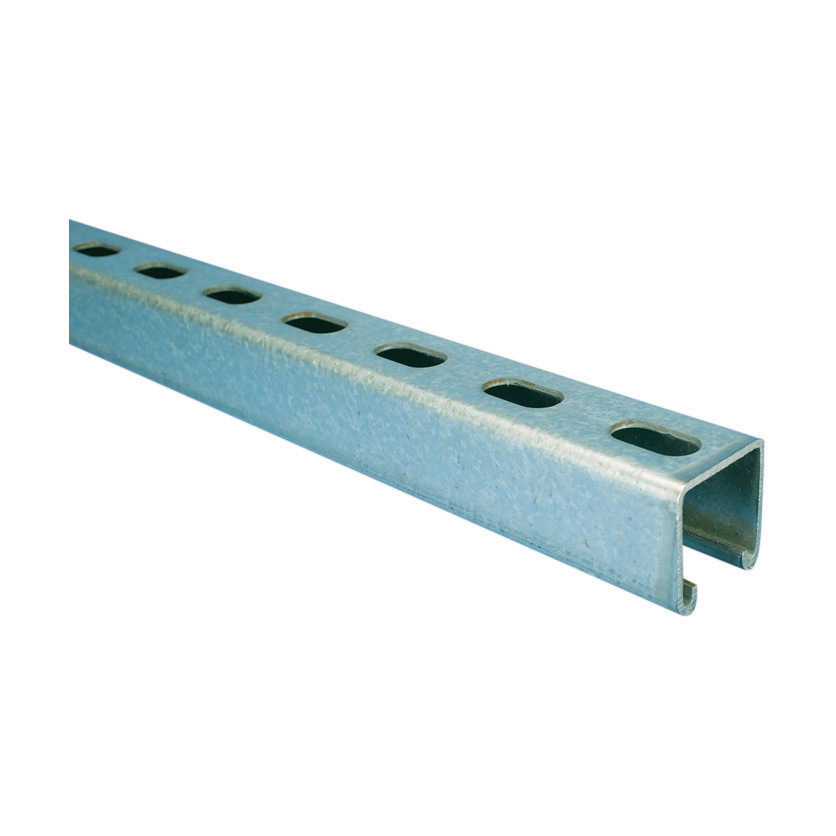 Strut Channel Type A, Slotted, Steel, PG, 10' x 1.625" x 1.625" x 12 GA