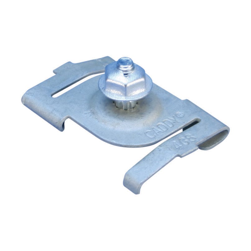 4G8 Twist Clip for Track Lighting, CADDY ARMOUR, 15/16" T-Grid, #8 Screw, 7/16" Screw, Pal Nut