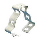 Snap Close Conduit/Pipe Clamp, Spring Steel, 1 1/4" EMT, 1 1/4" Rigid/Pipe, 1/4" Hole, Threaded