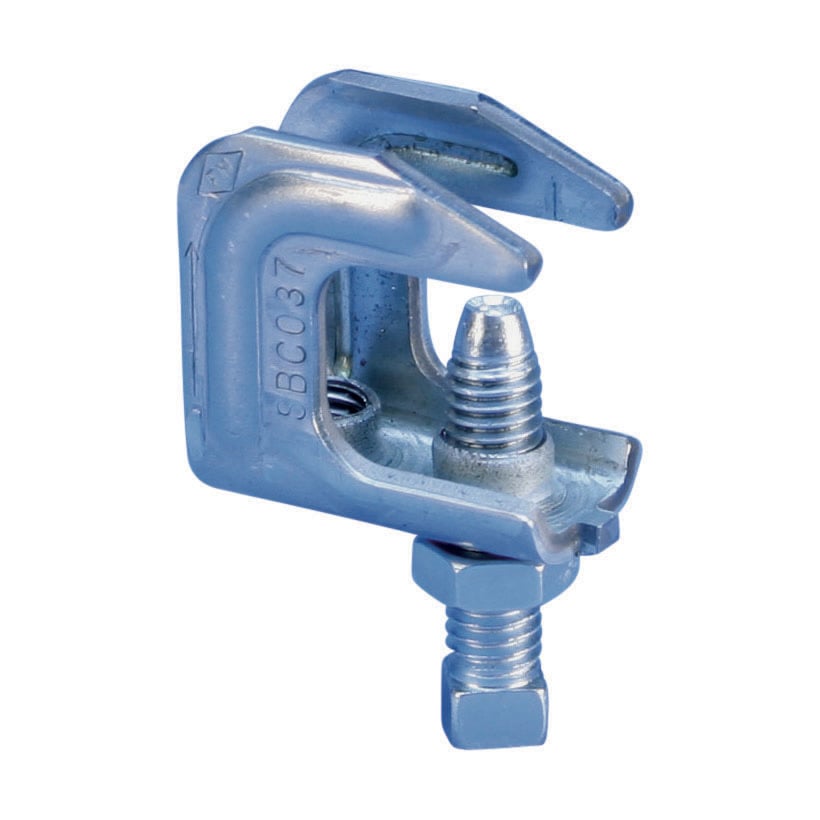 Stamped Beam Clamp, Top Mount, 3/8" Rod, 3/4" Max Flange