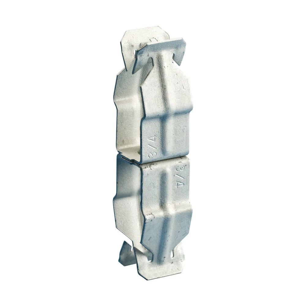 Push In Conduit to Conduit Clamp, 1" EMT1, 1" EMT2, 3/4" Rigid1, 3/4" Rigid2, 1.18"1.378" OD1, 1.18"1.378" OD2