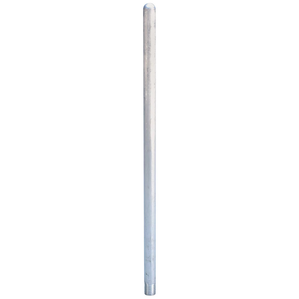 Air Terminal, Imperial Thread, Aluminum, 1/2" dia, Blunt, 36"