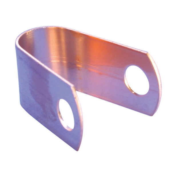 Single Hole Cable Strap, Aluminum, 0.5" OD