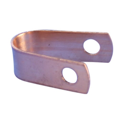 Single Hole Cable Strap, Copper, 0.469" OD