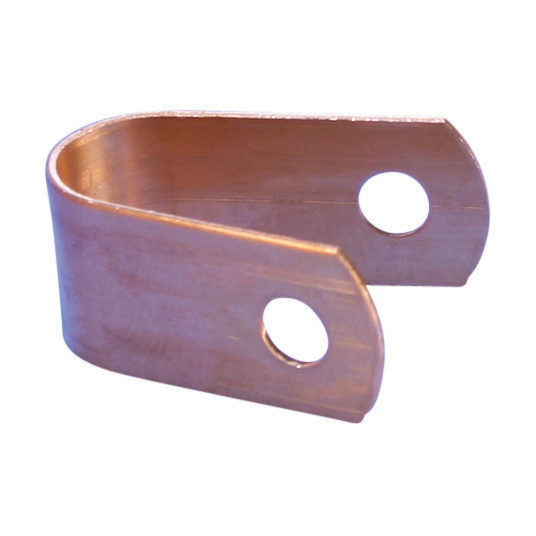 Single Hole Cable Strap, Copper, 0.469" OD