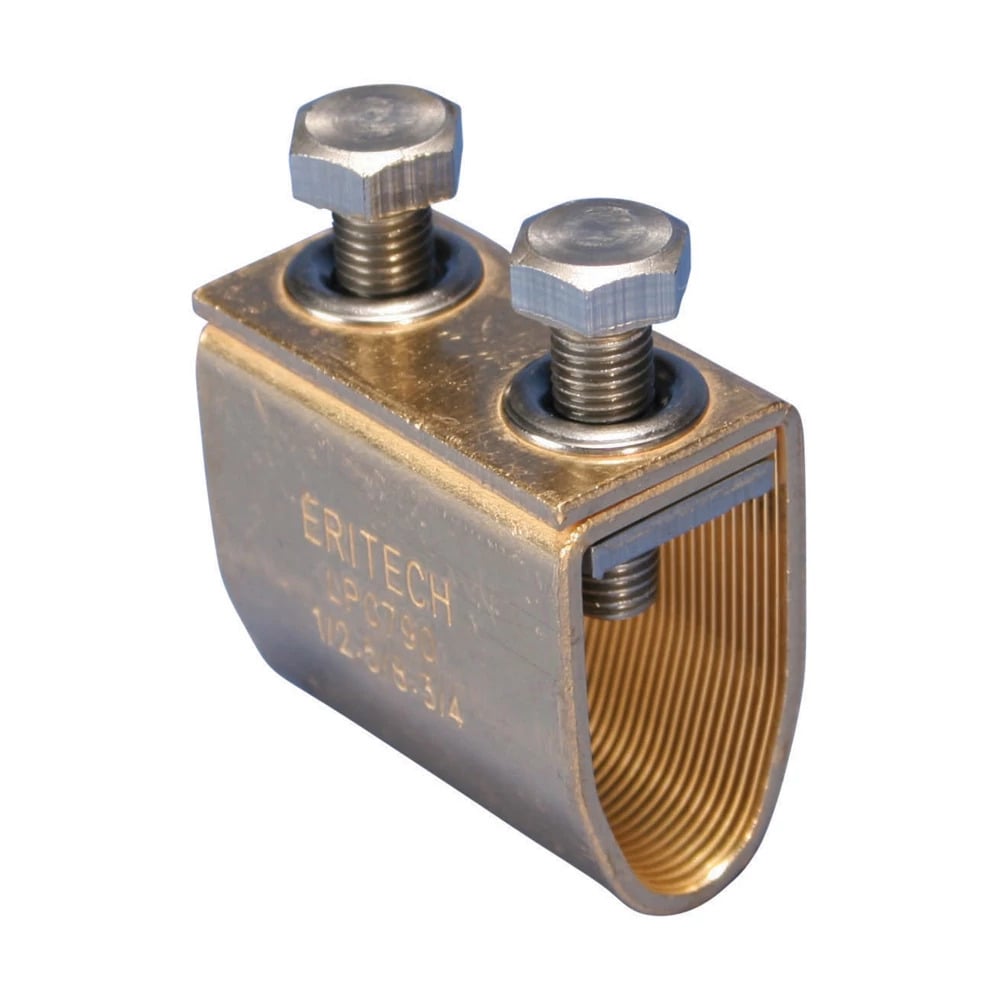 Ground Rod Clamp, Class 1-Class 2 (4/0 Max) Conductor Size, UL, 1/2"3/4" dia