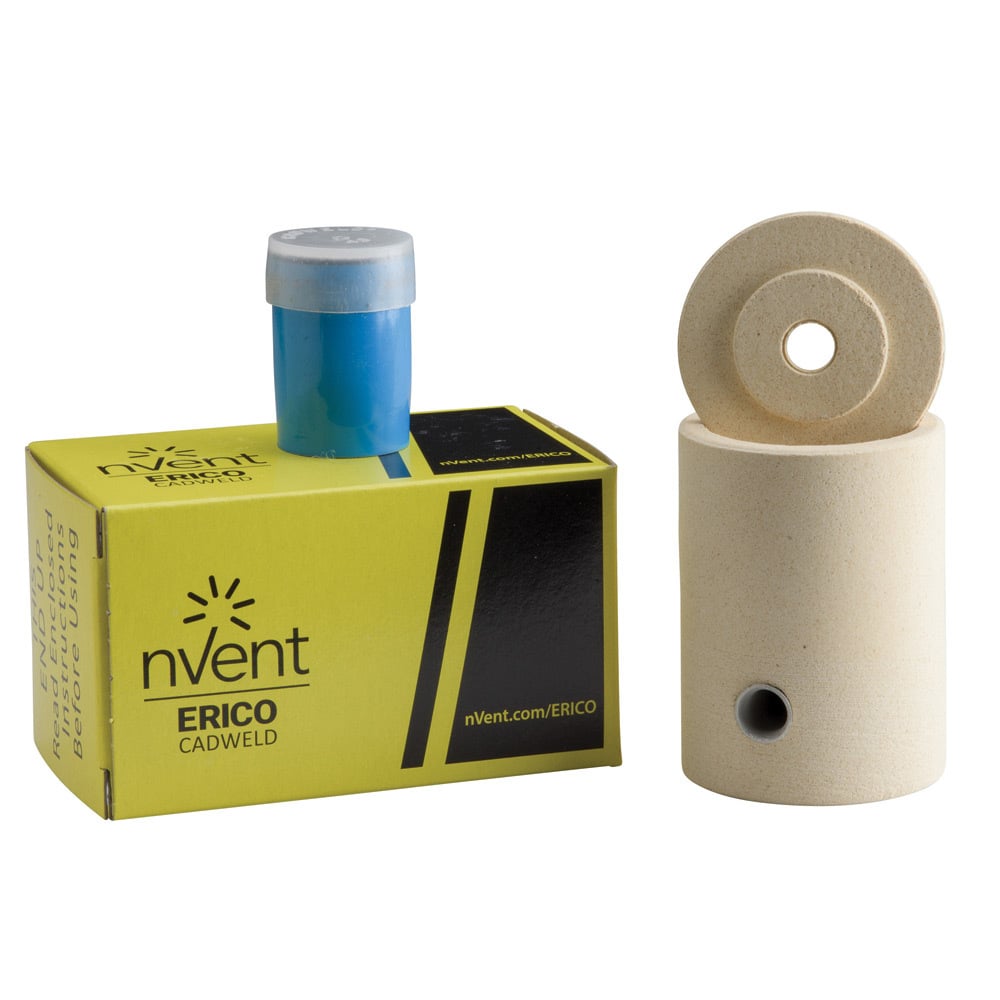 nVent ERICO Cadweld One Shot, Cable to Ground Rod, Traditional, NT (ONE SHOT), 5/8" dia, #8, #6 Connection, Solid