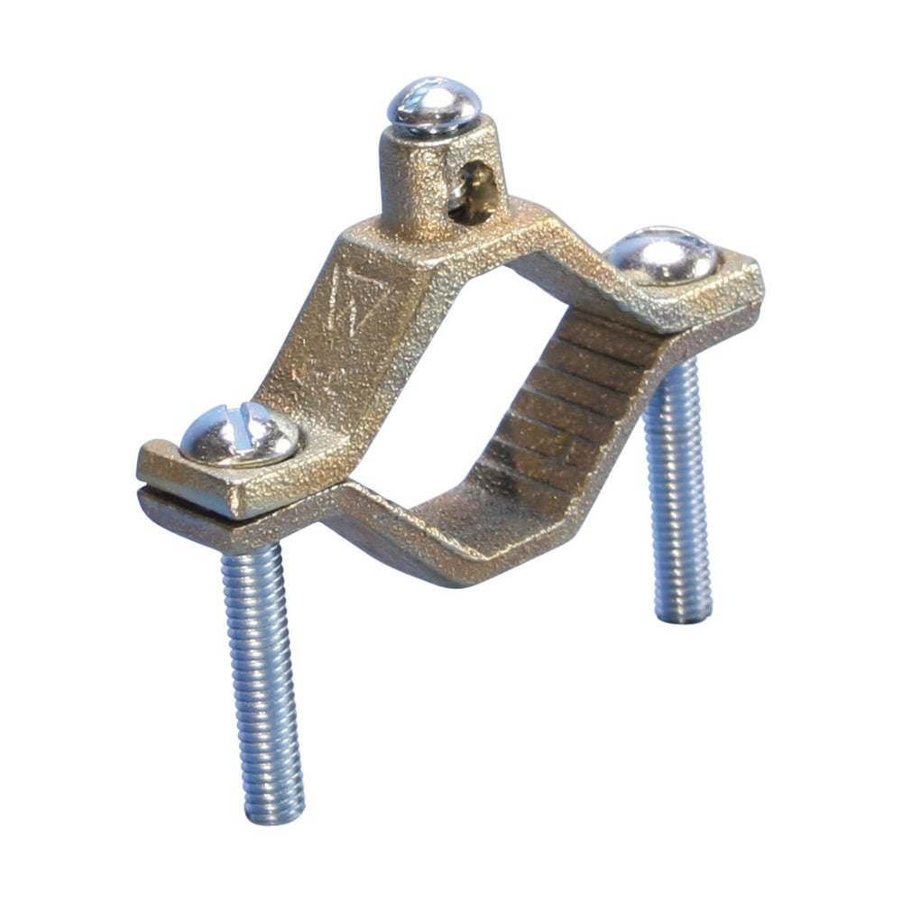 Water/Gas Pipe Ground Clamp, 1 1/4"2" Pipe, #10 Solid-#2 Stranded, 6 mm Stranded-25 mm Stranded
