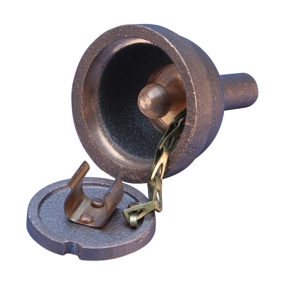 Aircraft Grounding Receptacle with Ball Stud, 4 1/2", Removable 5/8" Ball Stud