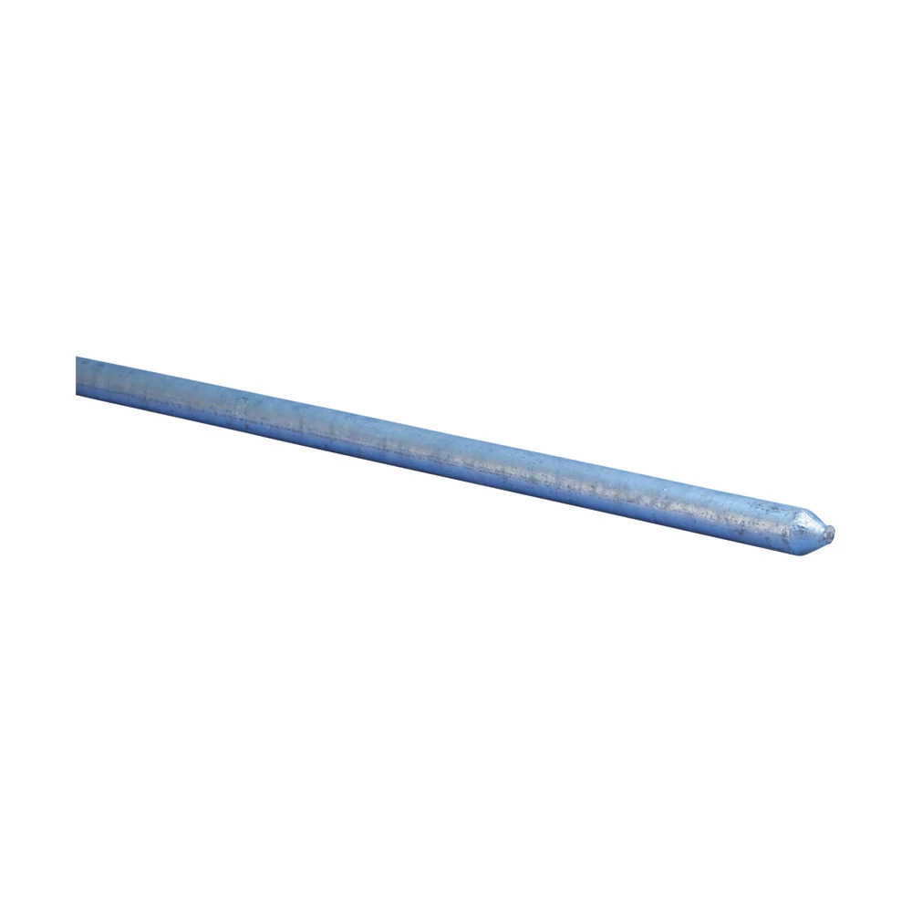 Galvanized Ground Rod, Pointed, 1/2" dia, 6'