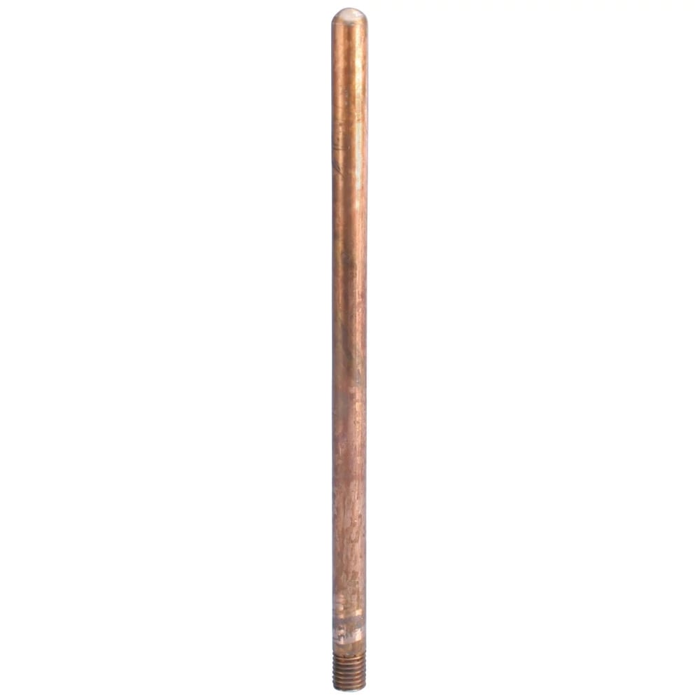 Air Terminal, Imperial Thread, Copper, Bare, 3/8" dia, Blunt, 24"