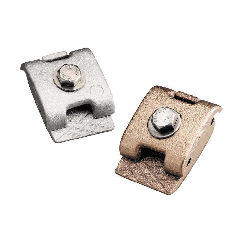 Cast Beam Bonding Clamp, Copper, Bare, 1/4" Max Flange Thickness