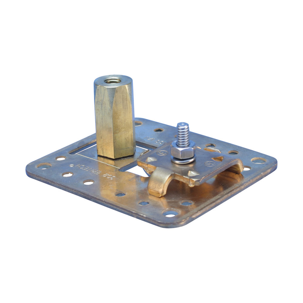 Air Terminal Base, Adjustable, Imperial Thread, Bronze, Brass, 1/2 UNC TS, Flat