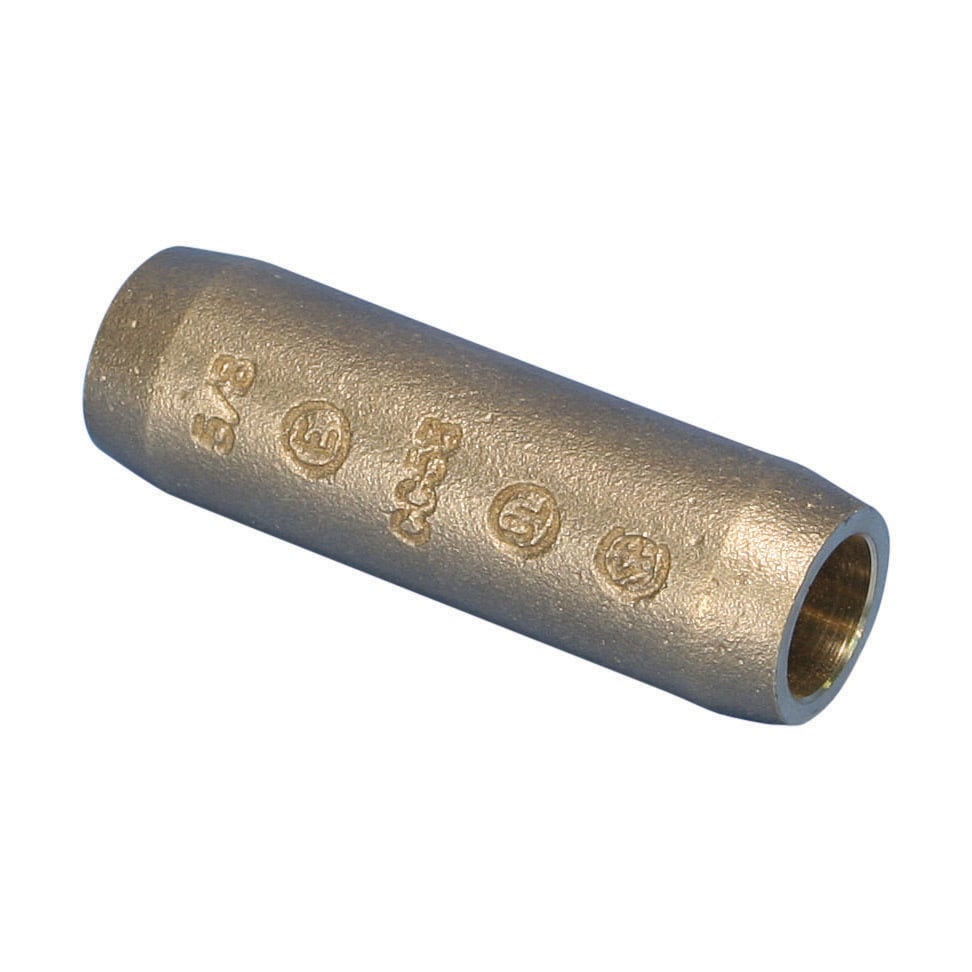 Compression Coupler for Cu-Bonded Ground Rod, Pointed, Silicon Bronze, 5/8" dia
