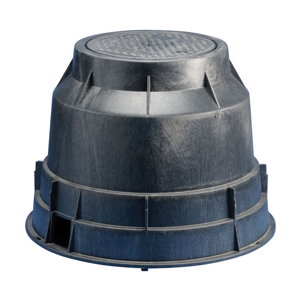 Inspection Housing with Conduit Cutout, HDPE, 24.38" OD, 18 1/4"