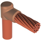 Cable to Ground Rod or Other Rounds, GR, Copper-bonded, 0.625" dia, 2/0 Concentric