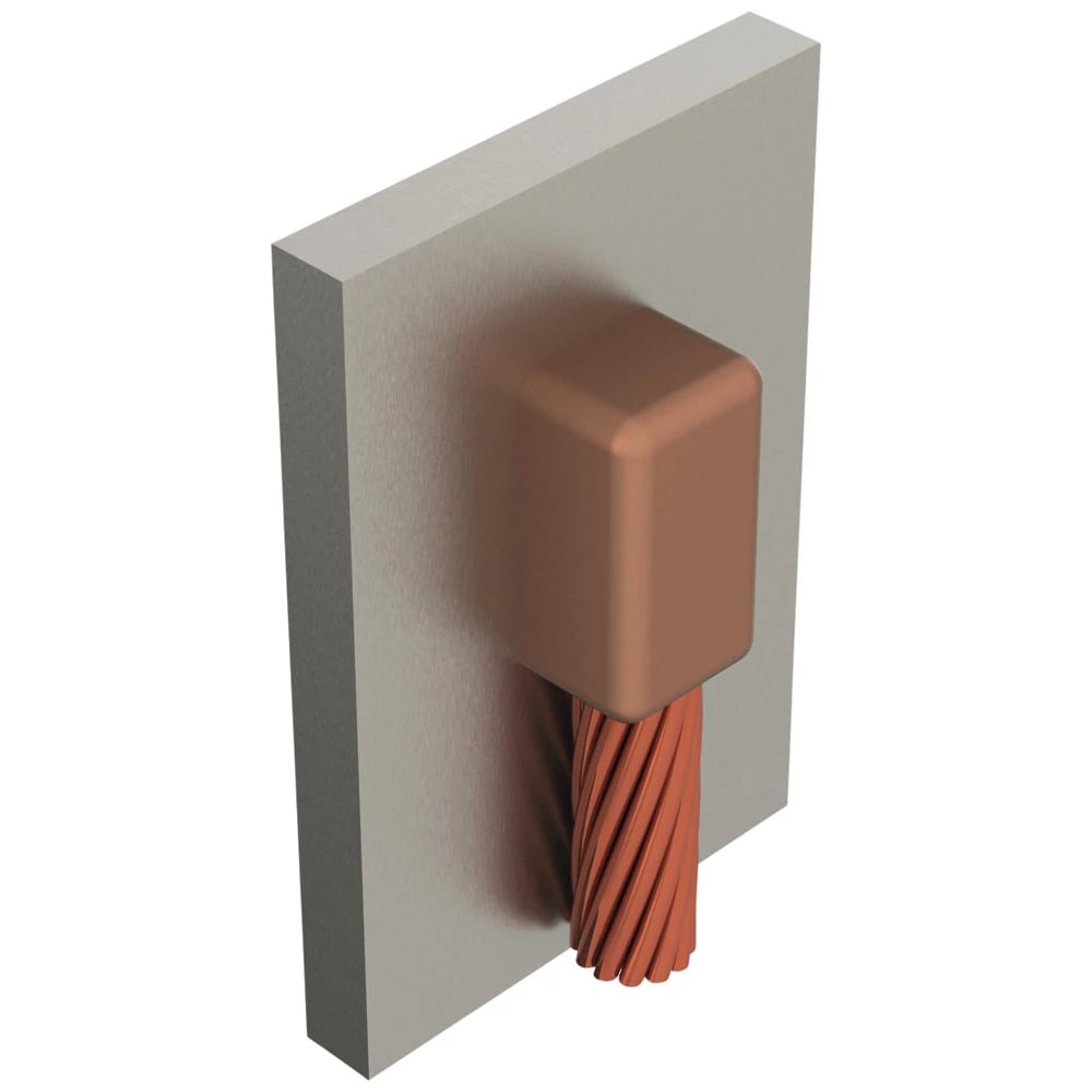Cable to Steel, VB, Steel Pipe or Flat Surface, 1/0 Concentric, 24" Min Pipe