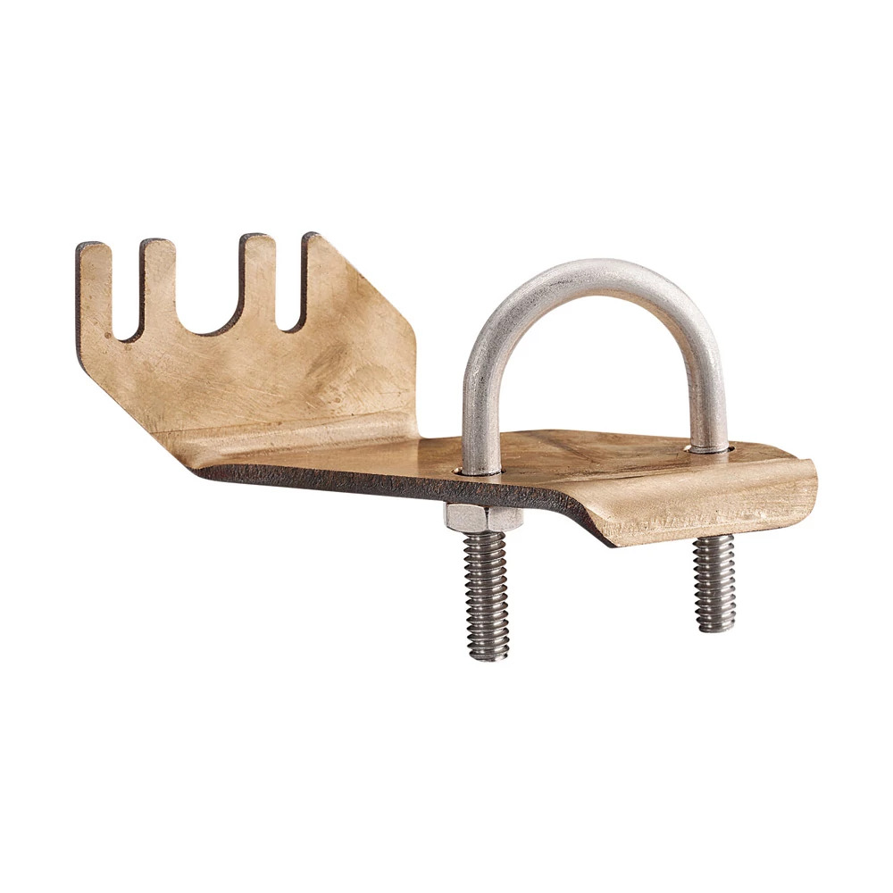 SRGC46BR SRG Connector Pedestal Mounting Bracket, 7/8 in Square, 1 in Round Pedestal, 304 Stainless Steel/Bronze