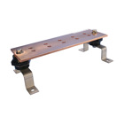 Grounding Busbar, w/Insulators and Brackets, EE, 12" x 2" x 0.25", 8' Pigtail, 2/0 Stranded