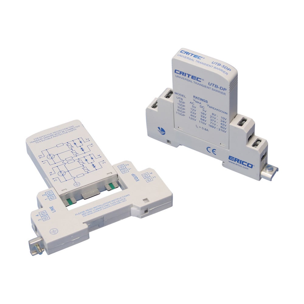 Universal Transient Barrier, Dual Pair, 10-21 VAC, 15-30 VDC Un
