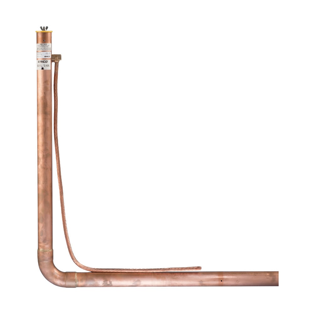 Chemical Ground Electrode, Horizontal/Up, 10' Electrode, 4' Pigtail, 32", 4/0 Stranded, Kit