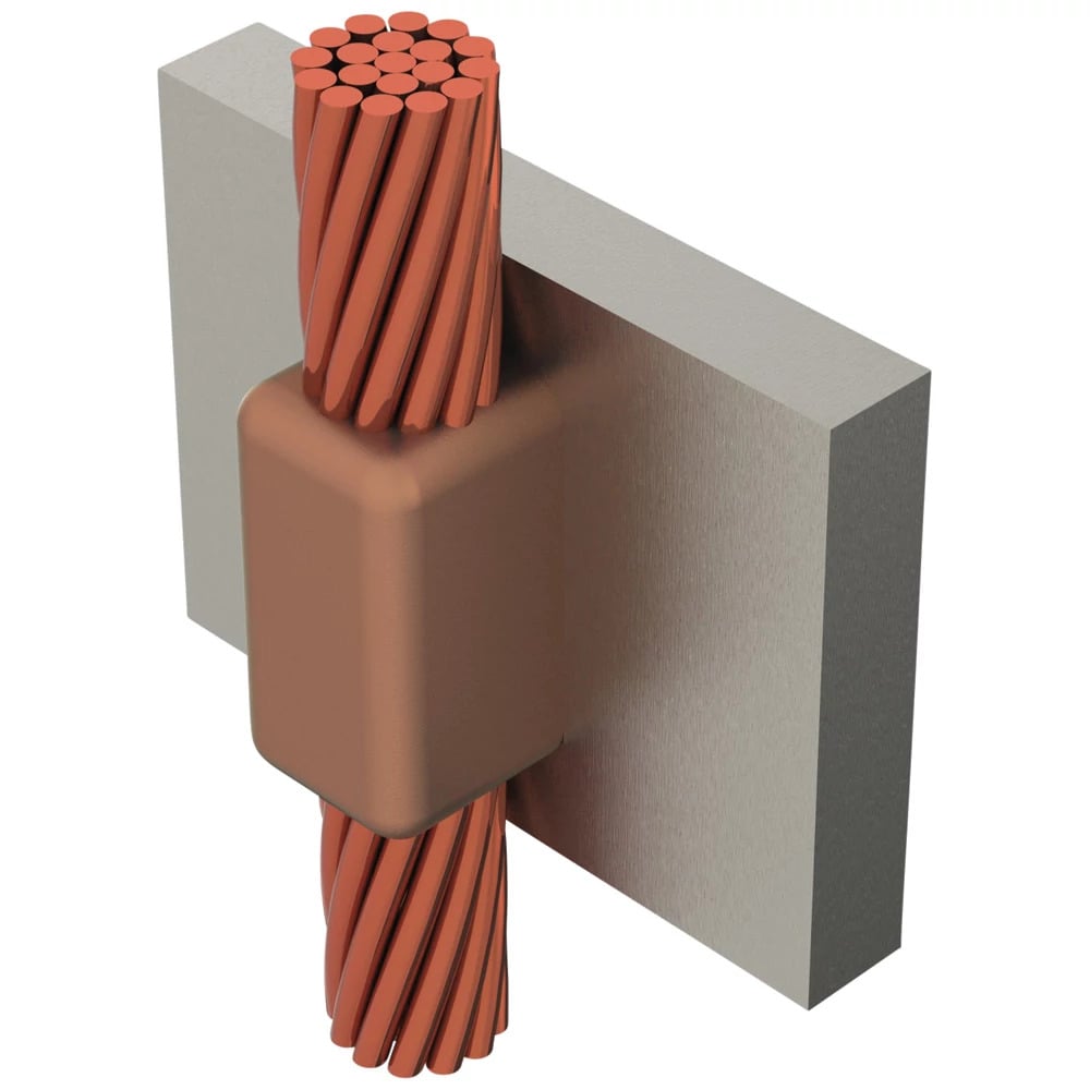 Cable to Steel, VV, Steel Pipe, 4/0 Concentric, 12" Pipe