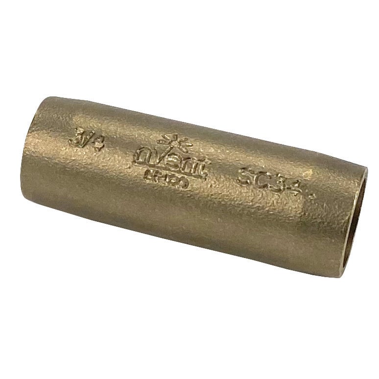 Threaded Coupler for Copper-Bonded Ground Rod, Threaded, Bronze, 3/4" dia