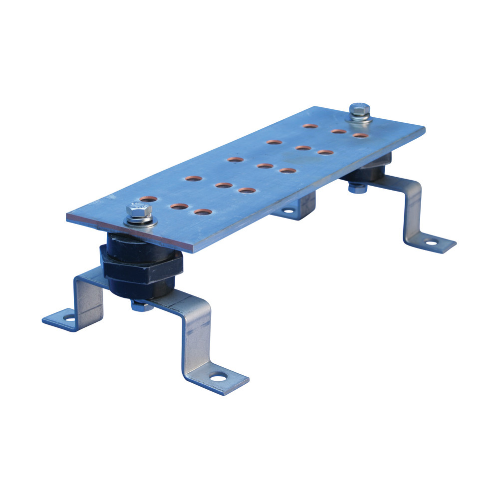 Grounding Busbar, w/Insulators and Brackets, CC, 24" x 4" x 0.25", Tinned