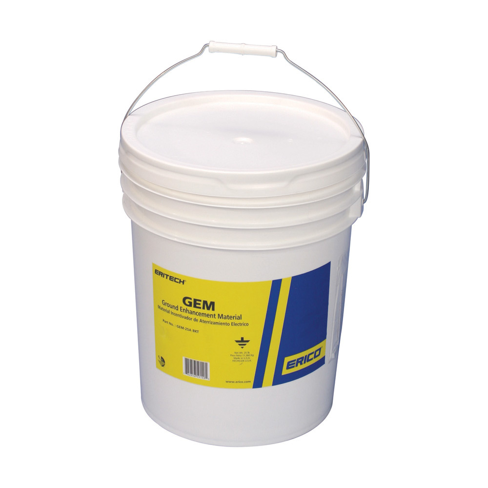 GEM Ground Enhancement Material, 25 lb, plastic bucket with locking lid