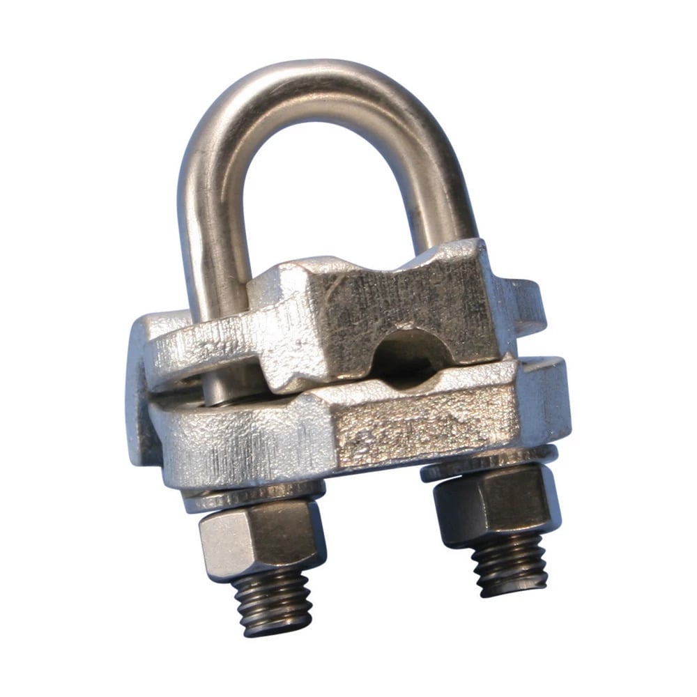 Ground Rod Clamp, U-Bolt, Tinned, One Conductor, 2/0 Sol-250 kcmil Str, 70 mm Str-120 mm Str Conductor Size, UL
