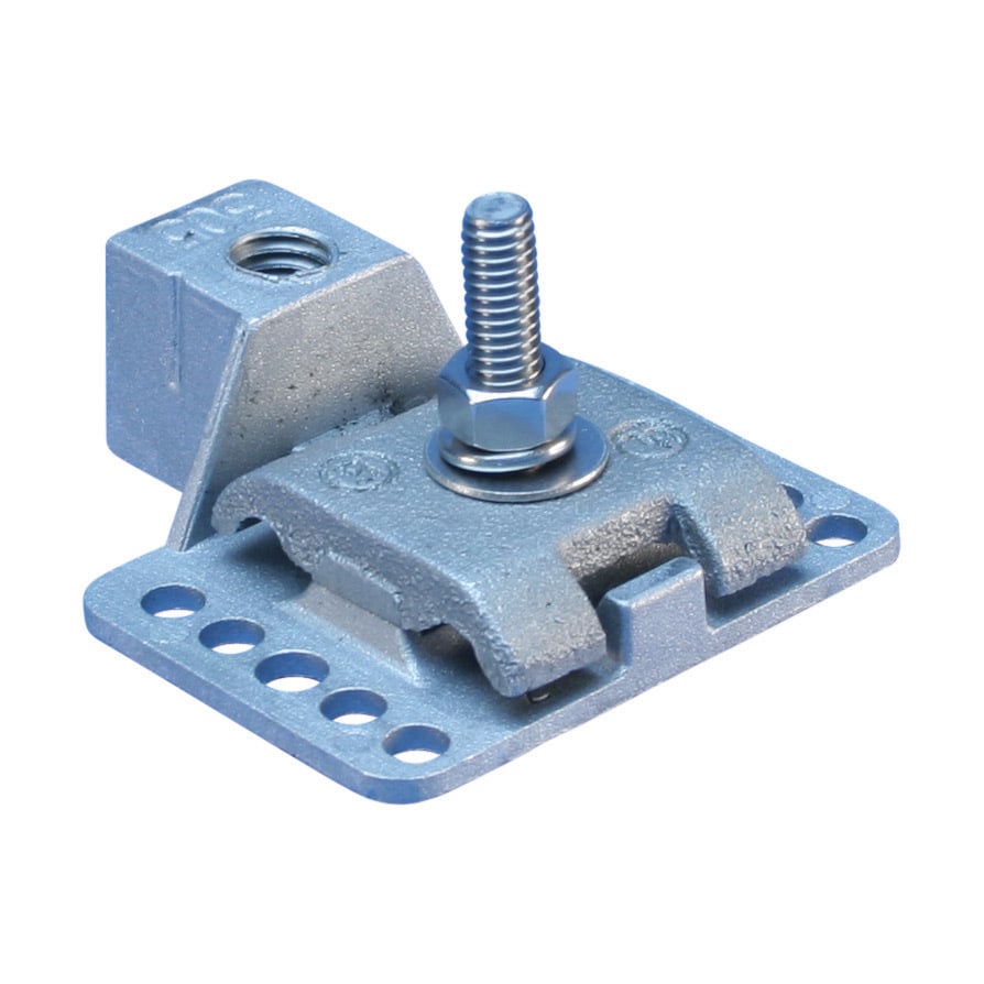 LPA30512 Horizontal/Vertical Mount Imperial Thread Air Terminal Base, Aluminum, Bare