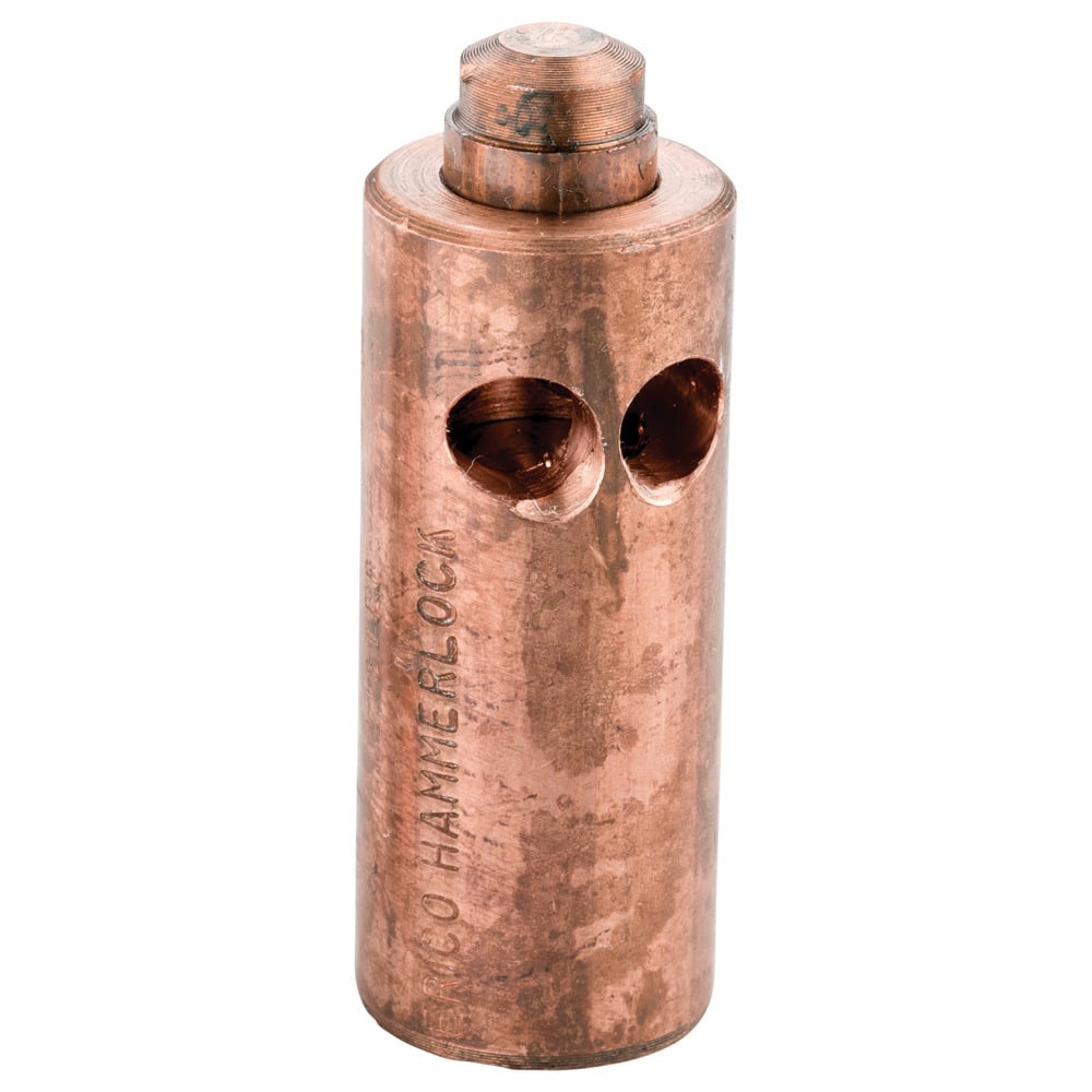 EHL58C1V1V 1-Conductor Ground Clamp, 5/8 in Rod, 2 AWG, 4 to 2 AWG Conductor, Copper